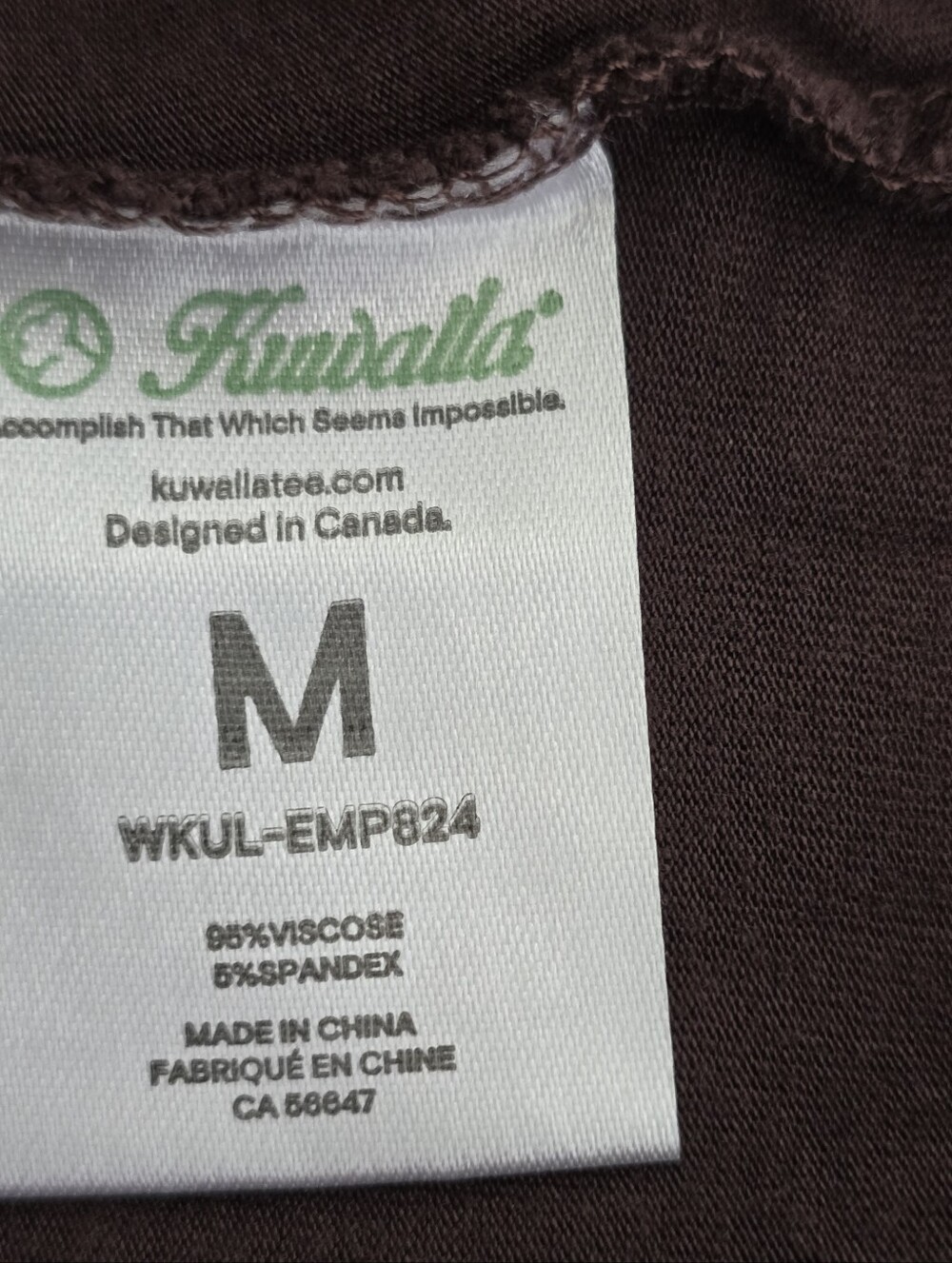 Kuwalla Womenโs Chocolate Brown Square Neck Long Sleeve Cropped Blouse Size M - Picture 5 of 5